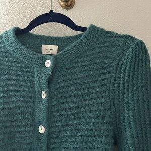 Aritzia Wilfred sweater, green, gently worn